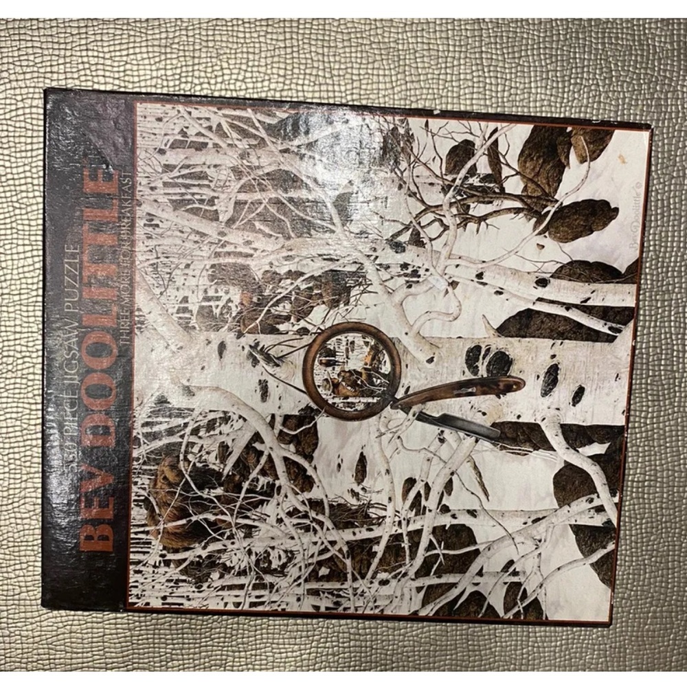 Bev Doolittle Three More For Breakfast 550 Piece Puzzle new Unopened Puzzle
